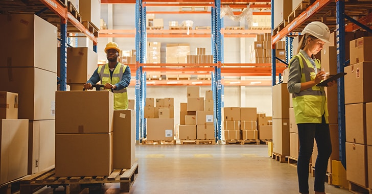 inside a wholesale distribution center