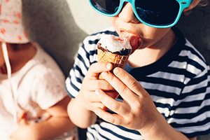 child at ice cream shop for sale