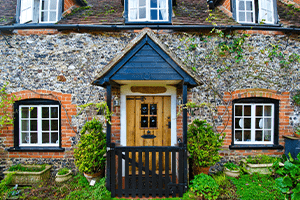 front door of bed and breakfast