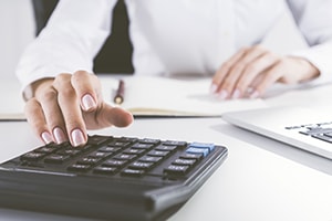 insurance agent calculating