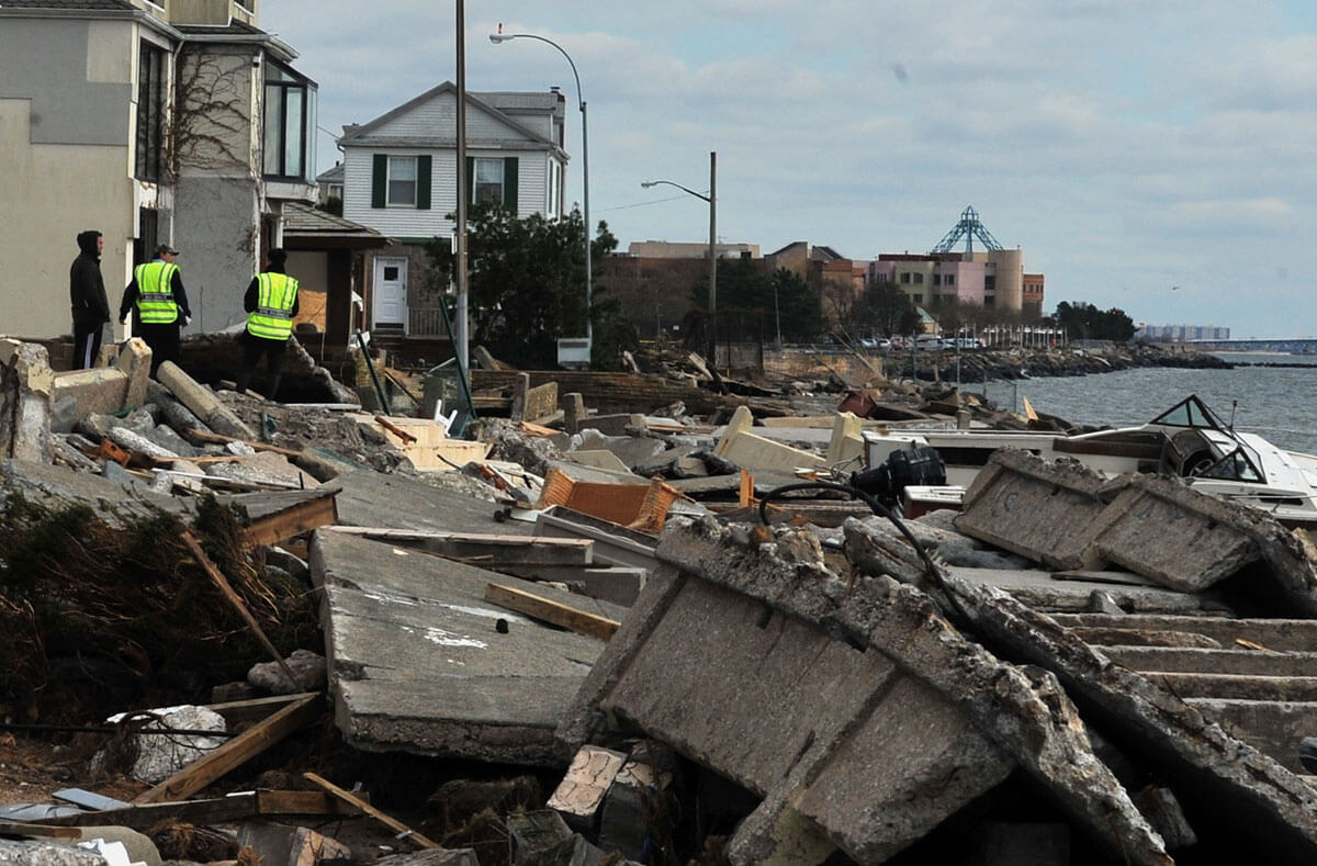 multiple house destroyed from hurricane sandy
