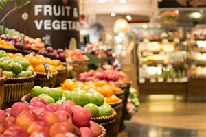 produce in a grocery store for sale