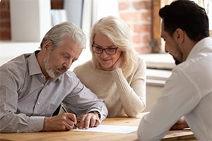 family members signing money over to support small business